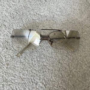 Clear/silver sunglasses, 2000s style